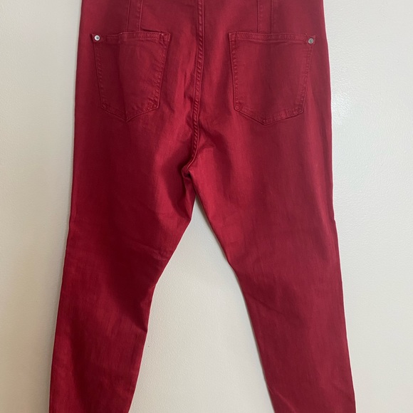 Anthropologie red high rise skinny pants - Picture 6 of 6